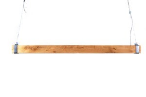 Balklamp op maat eiken met ledstrip