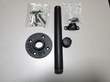 Buisdrager zwart staal boekenplanksteun 0