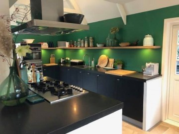 Eiken hoek wandplanken blinde bevestiging met led