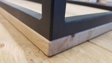 Eiken loftbar lamp met staal