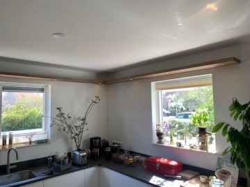 Eiken plank met verlichting 1