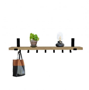 Kapstok eiken op maat met staal loft 0