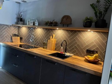 Led spots warm licht eiken plank 1