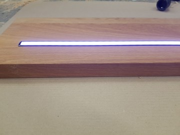 Ledstrip in wandplank