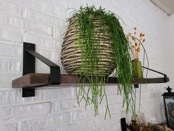 Plankdrager beugel zwart 20cm 0