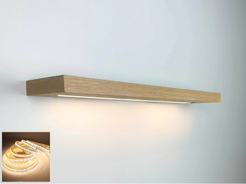 Wandplank met downlight ledstrip dual white