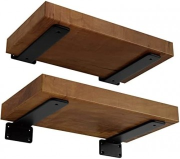 Zwarte drager voor wandplanken met veel gewicht