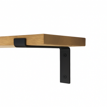 Zwarte plankdrager down met plank