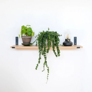 Zwarte plankdrager up wandplankonline