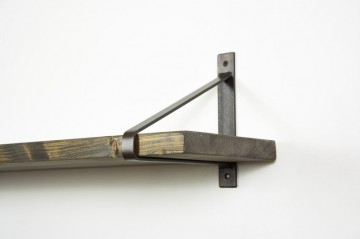 Zwarte wandplankbeugels